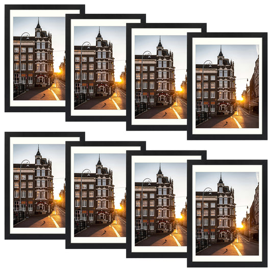 12x16 MDF Picture Frame with Ivory Mat-Pack of 8