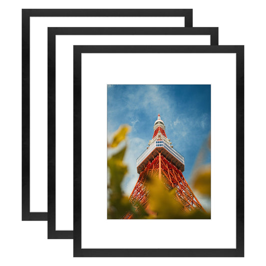 16x20 Black MDF Frame 0.71 Inch for 11x14 Picture - Pack of 3