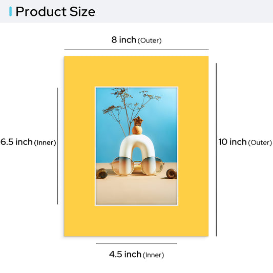 8x10 Mix Color Picture Mats with Whitecore For 5x7 Picture Bulk Pack