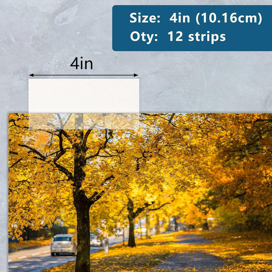 Lineco See-Thru Polyester Mounting Strips, 4 inches, Pack of 12