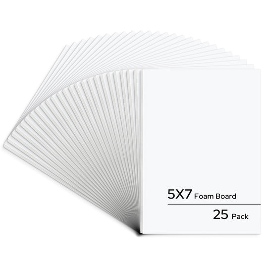 White Foam Board Backing Thickness 1/8 Inch Bulk Pack