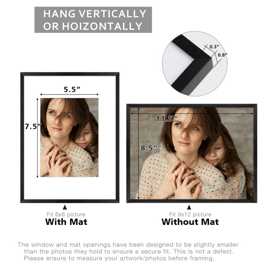 Metal Picture Frame 0.83 Inches Thickness