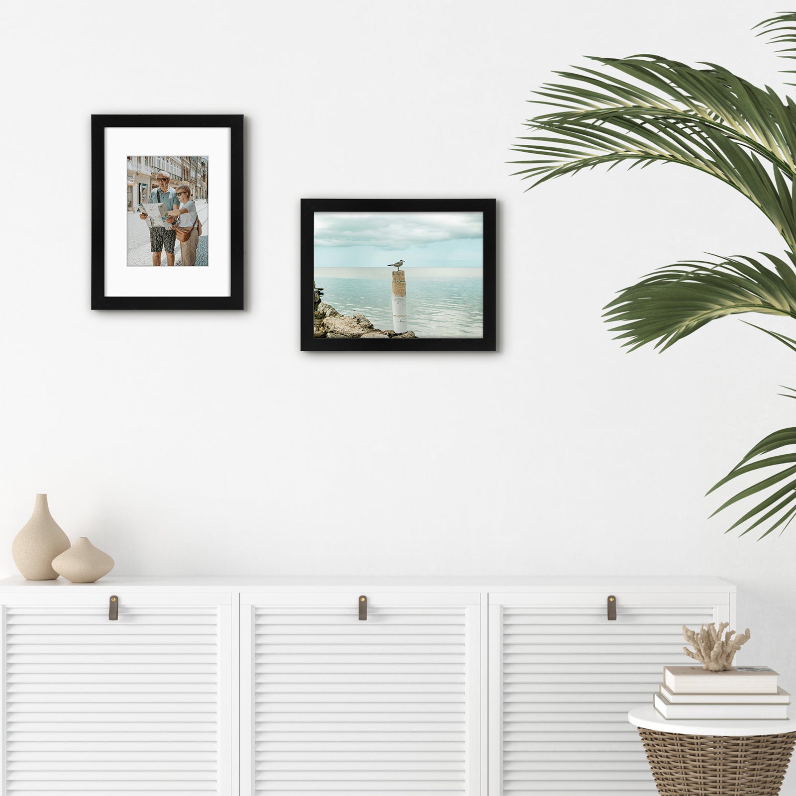Golden State Art Modern 9x12 & 16x24 Picture Frames with Golden Gate Bridge Wall Art & Removable Mat