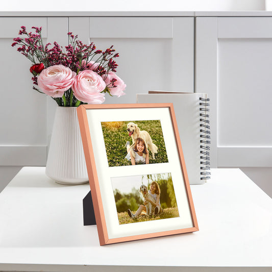 12 Pack/8x10 Matted to 4x6/Rose Gold