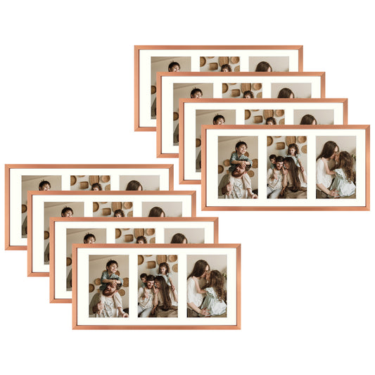 8 Pack/7x14 Matted to 4x6/Rose Gold