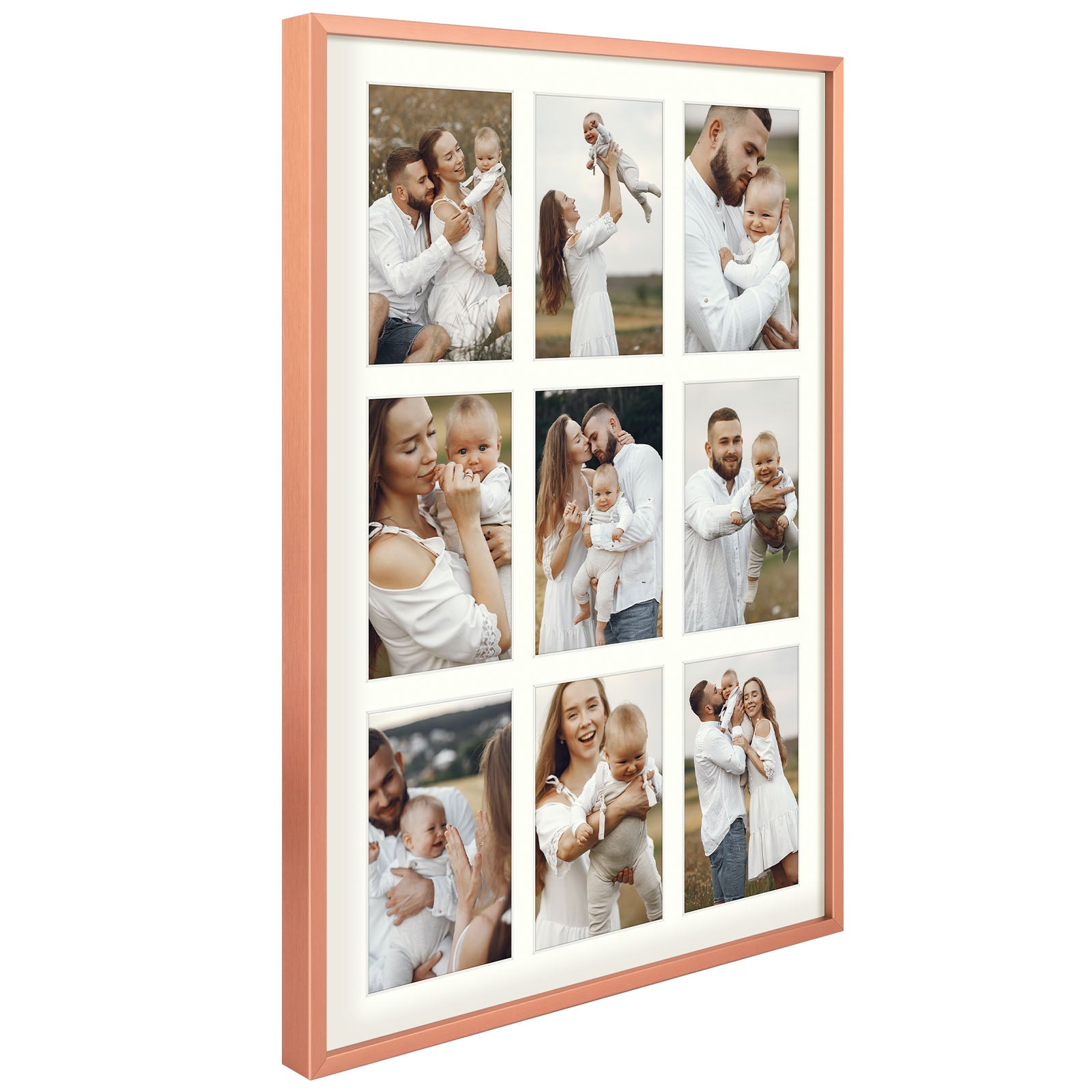 4 Pack/13.6x19.7 Matted to 4x6/Rose Gold