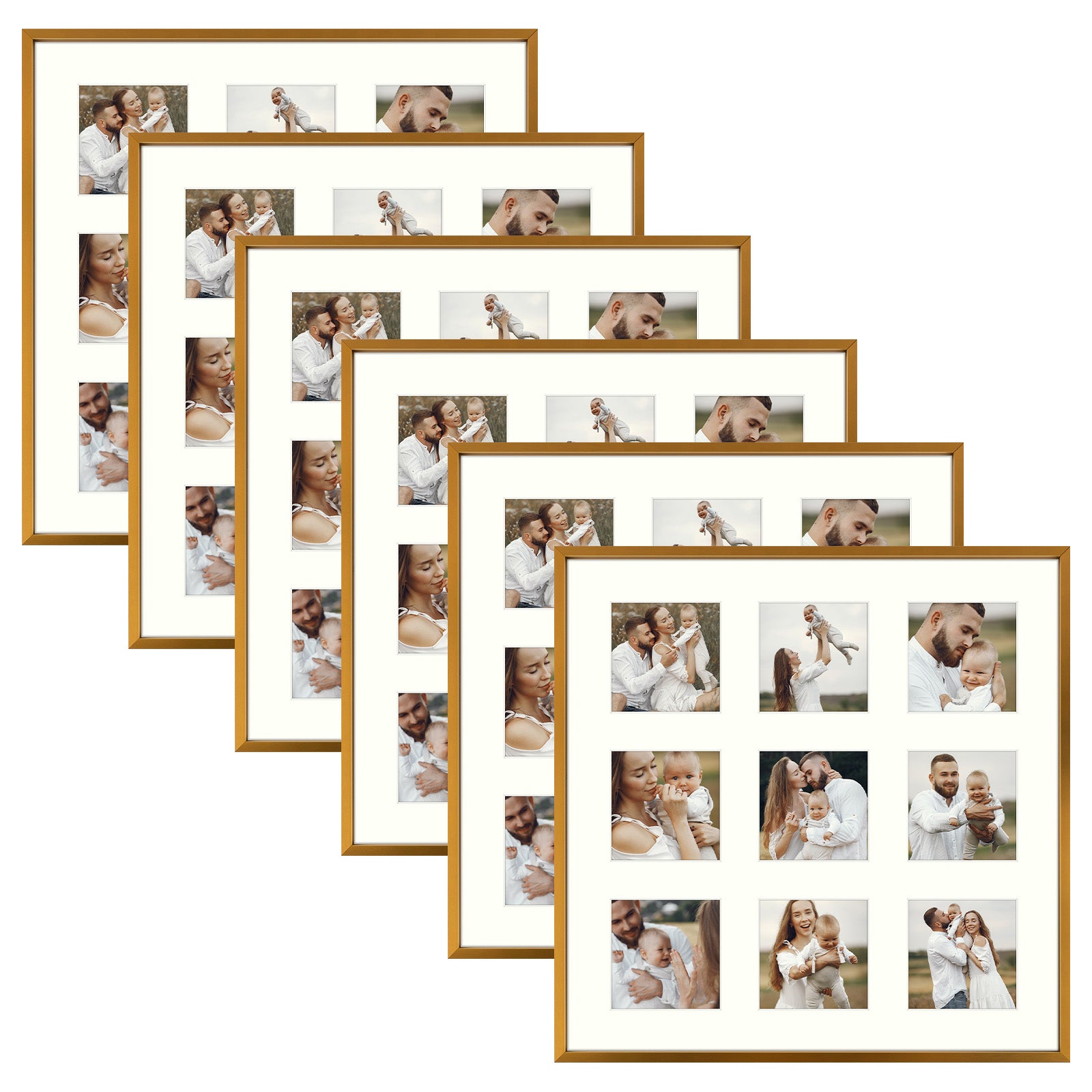 6 Pack/16x16 Matted to 4x4/Bronze