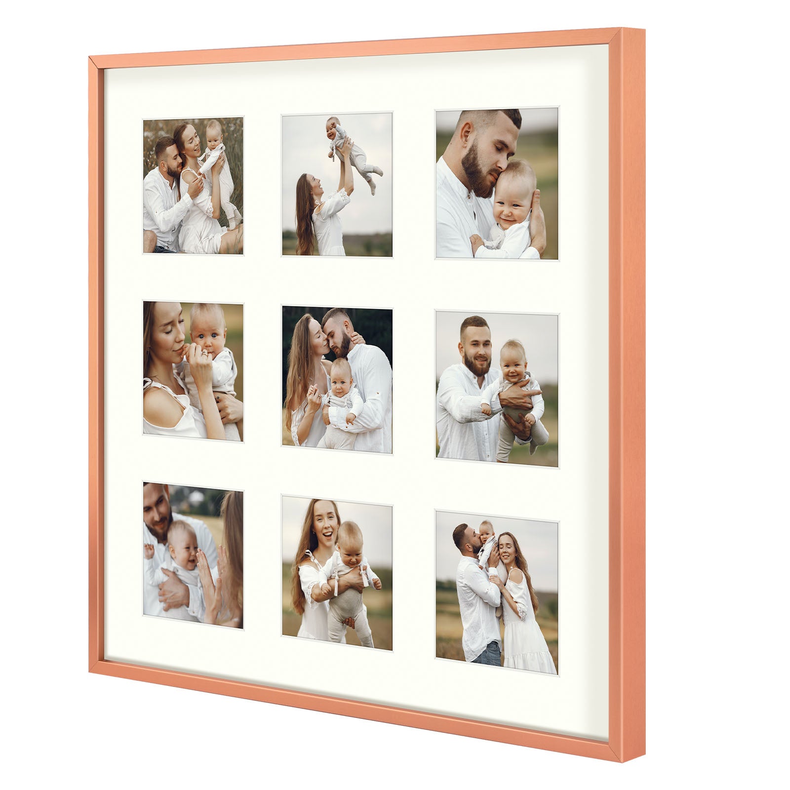 6 Pack/16x16 Matted to 4x4/Rose Gold