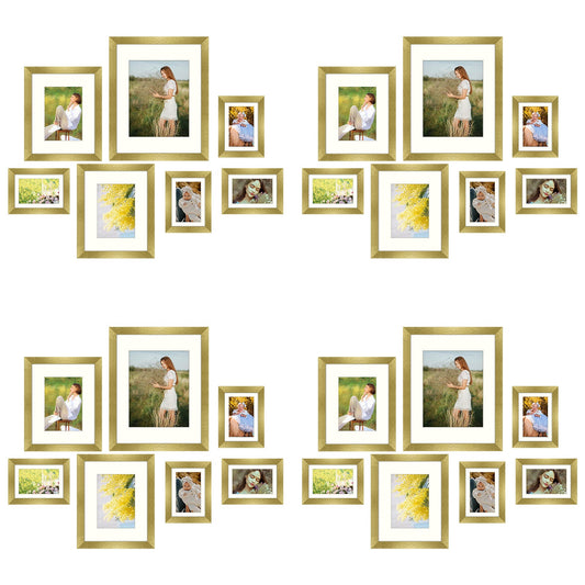 Clearance Gallery MDF Frame 0.71 Inch, Four 11x14, Eight 8x10, Sixteen 5x7 Frame - Pack of 28