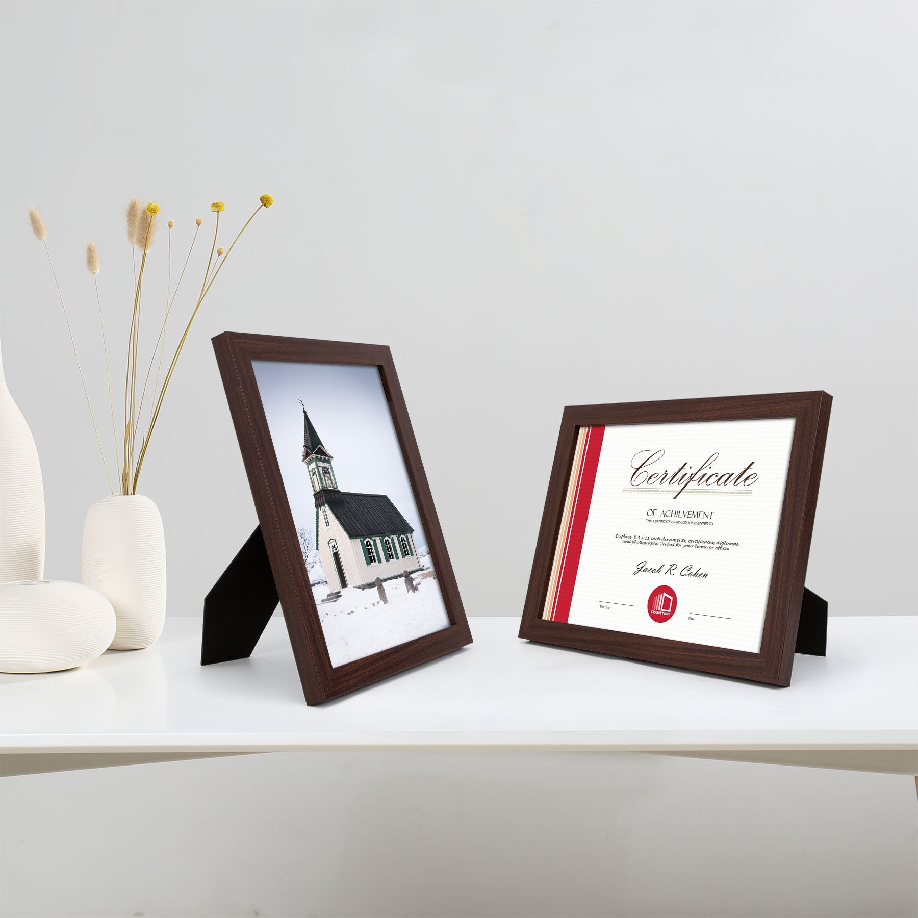 8.5x11 Diploma Picture Frame with Real Glass (10 Pack) Picture Frame GSA
