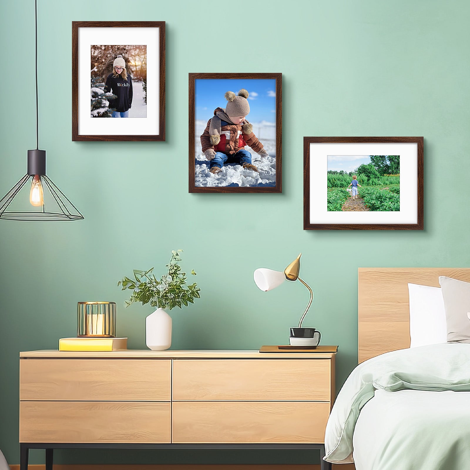 12x16 Matted to 8.5x11/Brown