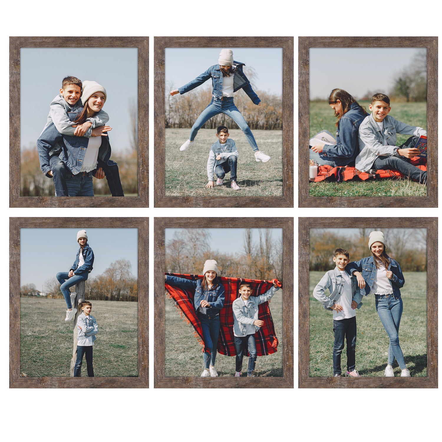 Poster Frame with Acrylic Glass (6 Pack) 16x20 Brown Picture Frame GSA
