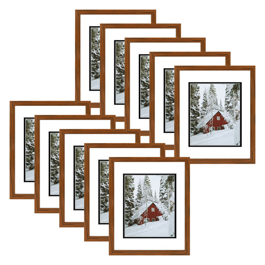 11x14 Wood Frame 0.84 Inch for 8x10 Picture - Pack of 10