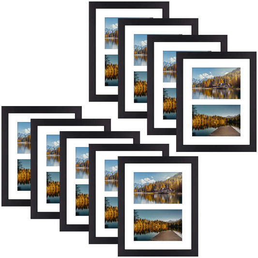 Clearance Collage Picture Frame with White Mat and Real Glass