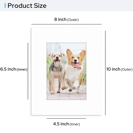 01 - 8x10 Pre-cut Matboard with Whitecore Tricom Black #142