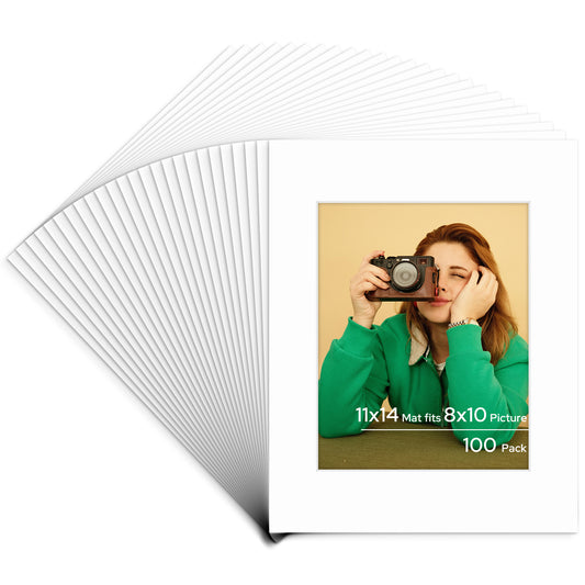 11x14 Pre-cut Mat with Whitecore 100 Bulk Pack