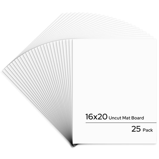 16x20 Uncut Mat with Whitecore Bulk Pack