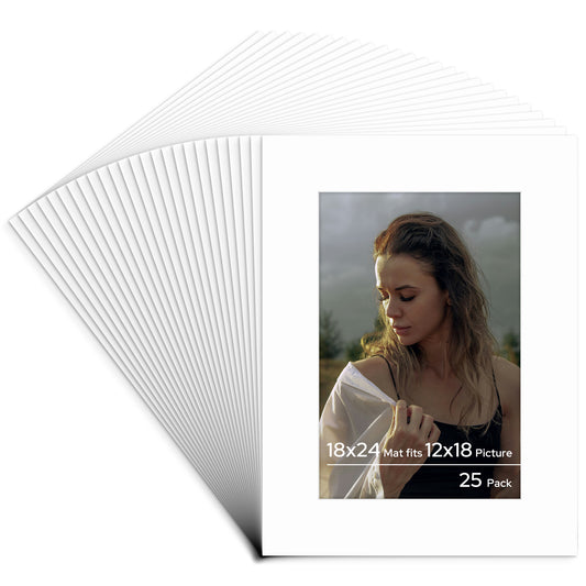 18x24 Pre-cut Mat with Whitecore Bulk Pack