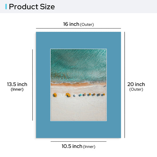 Pack of 25, 16x20 Mix Colors Mat fits 11x14 Picture