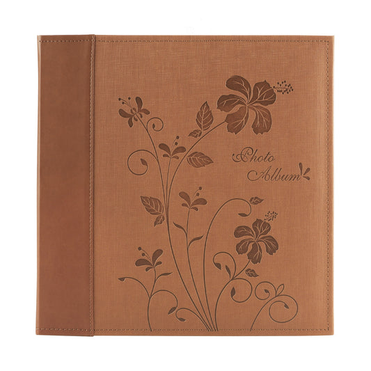 13x13.2 Inch Large Self-Stick Page Photo Album, Self Adhesive Leather Cover Albums Holds 3x5, 4x6, 5x7, 6x8, 8x10 8.5x11 Magnetic Photos Album- Faux Leather-Pick Up in Store Only