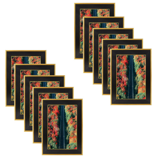 Ornate Picture Frame with Real Glass,Vintage Gold/Black Color-Pack of 10