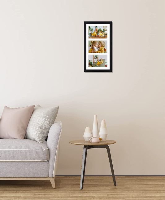 8.5x16.3 Collage Wood Frame 0.84 Inch for Three 5x7 Picture - Pack of 10