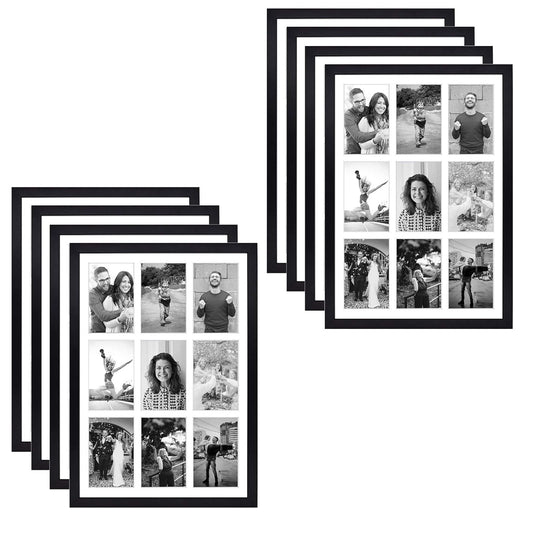 13.6x19.7 Wood Collage Frame 0.84 Inch for 9-4x6 Picture - Pack of 8