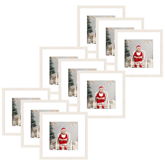 12x12 Wood Frame 0.84 Inch for 8x8 Picture - Pack of 9