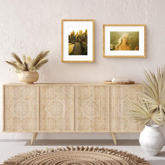 12x16 Wood Frame for 8x12 Photo with White Mat and Real Glass Distressed Gold-Pack of 8-Pick Up in Katy TX Only