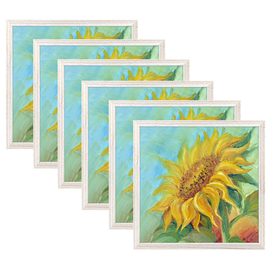 16x16 Wood Frame 0.84 Inch for Nine 4x4 Picture Distressed White- Pack of 6-Pick Up in Katy TX Only
