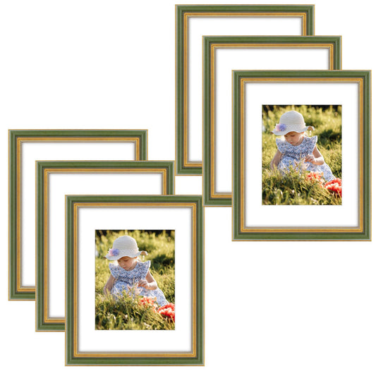 Ornate Picture Frame, Green Gold Polystyrene Frame