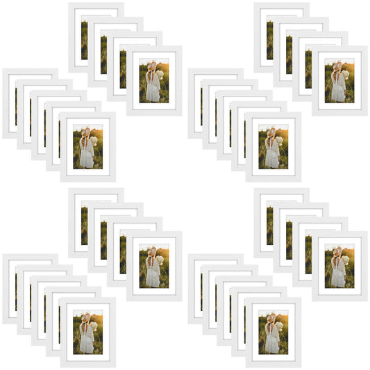 Clearance Picture Frame with White Mat and Plexiglass