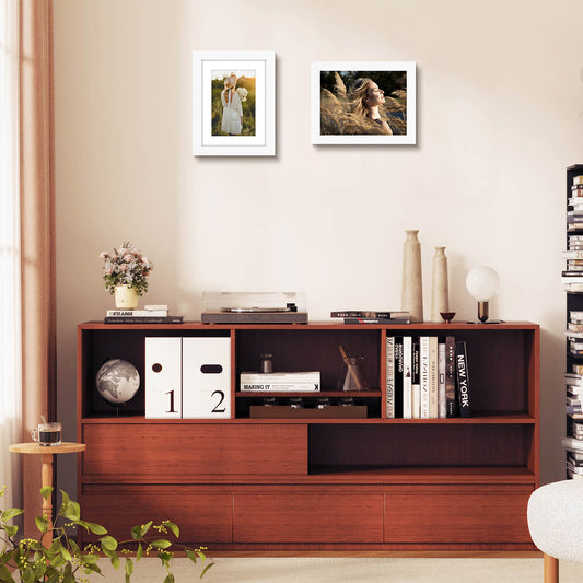 Clearance Picture Frame with White Mat and Plexiglass