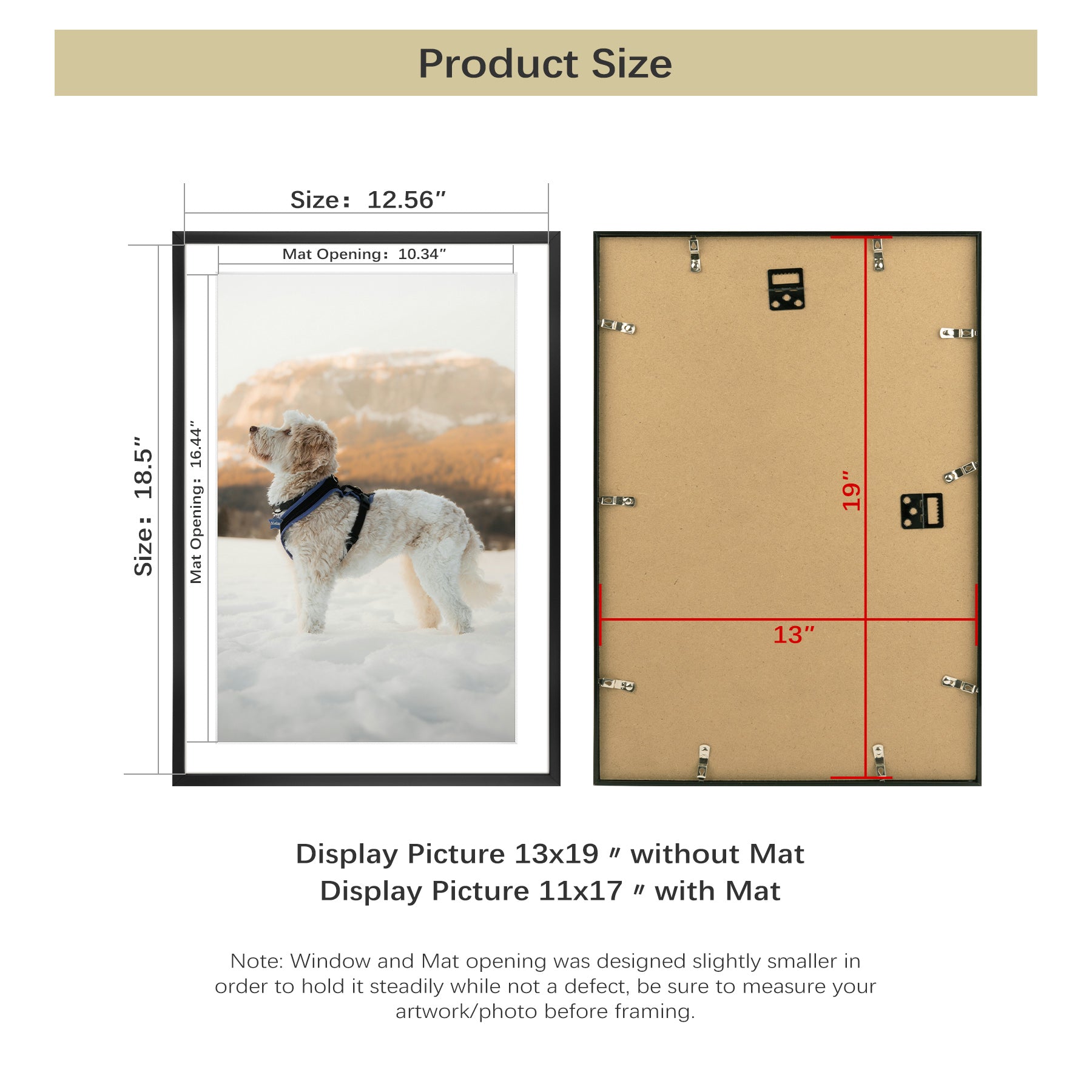 6 Pack/13x19 Matted to 11x17/Black