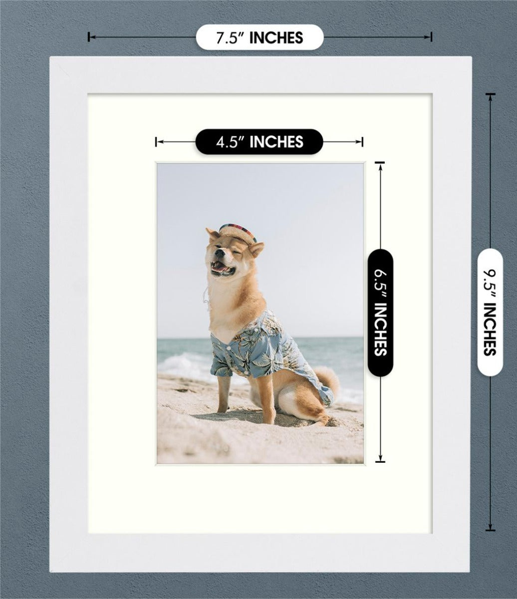 8x10 Picture Frame for 5x7 Photo with Ivory Mat and Real Glass (10 Pack) Picture Frame GSA