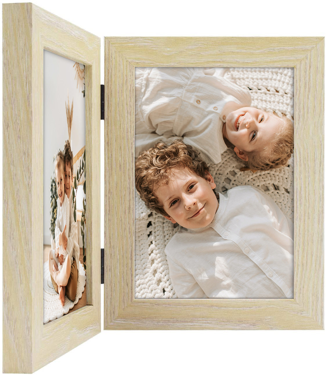 Hinged Frames Displays 2 Photos with Real Glass(10 Pack) Picture Frame Golden State Art