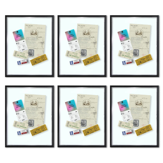Aluminum Picture Frames Floating Frame, Clear Glass Displays for Wall or Table Top Decoration Picture Frame Golden State Art