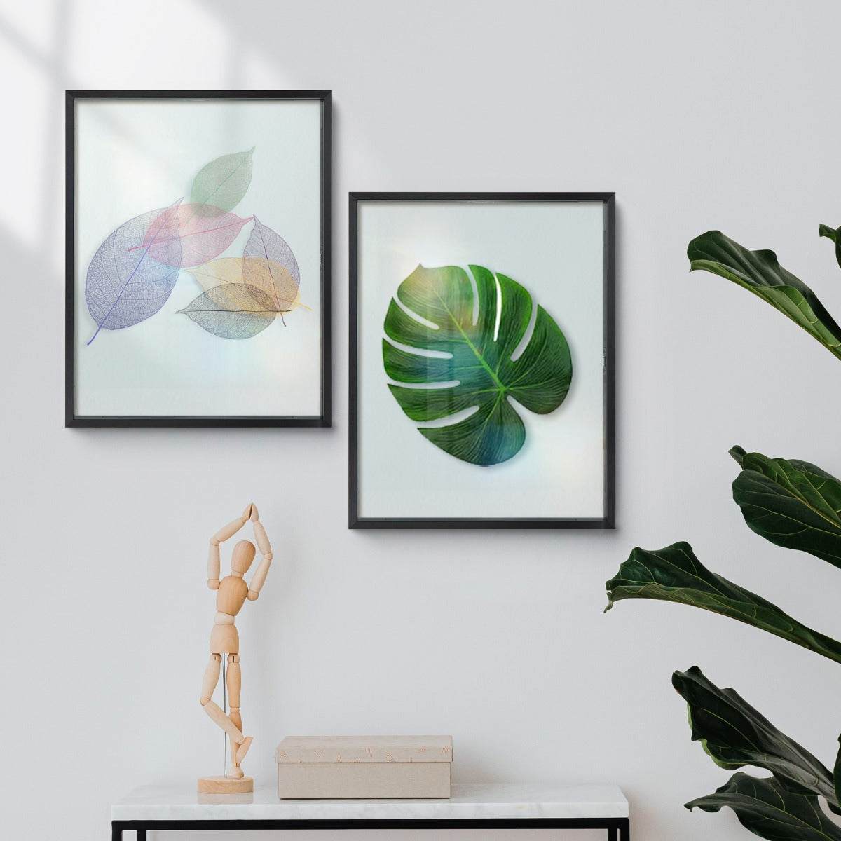 Aluminum Picture Frames Floating Frame, Clear Glass Displays for Wall or Table Top Decoration Picture Frame Golden State Art