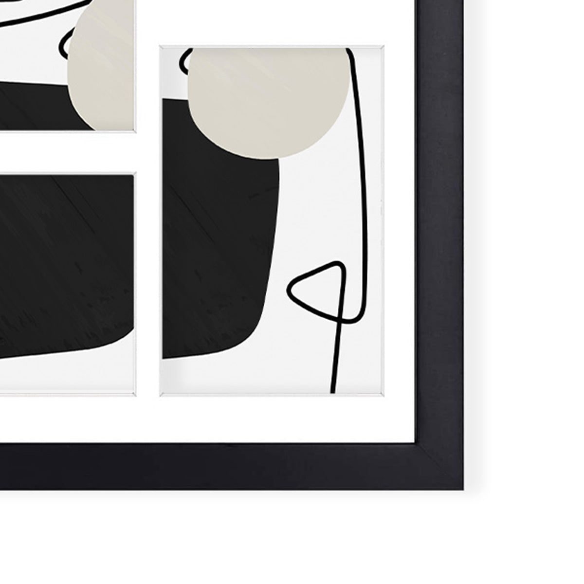 11x14 Black Wood 3/4 Frame for 4x6 Picture and White Mat Picture Frames Golden State Art