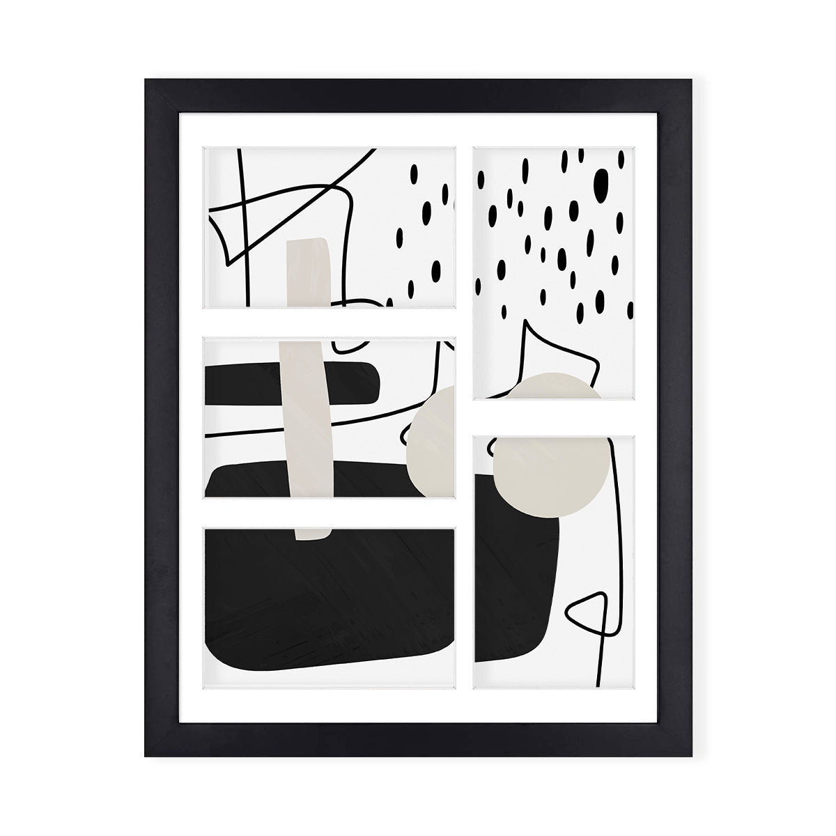 11x14 Black Wood 3/4 Frame for 4x6 Picture and White Mat Picture Frames Golden State Art