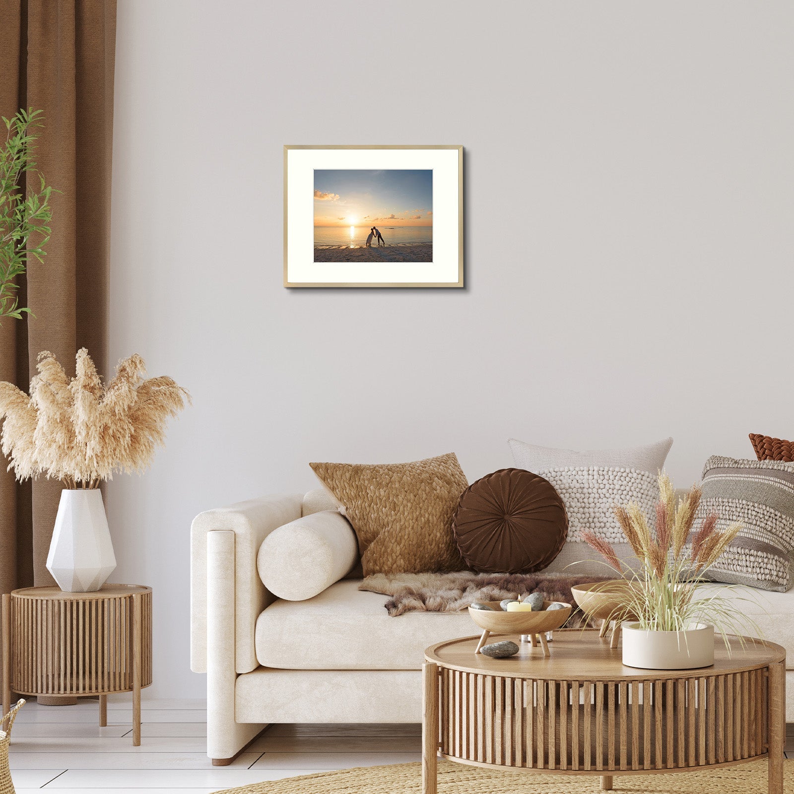 11x14 Aluminum Frame for 8x10 Photo with Ivory Mat and Real Glass, Frame Thickness 1.02 Inch(6 Pack) Picture Frame Golden State Art