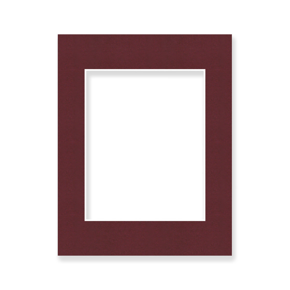 02 - 11x14 Pre-cut Matboard with Whitecore 4-PLY 8x10 Maroon #124