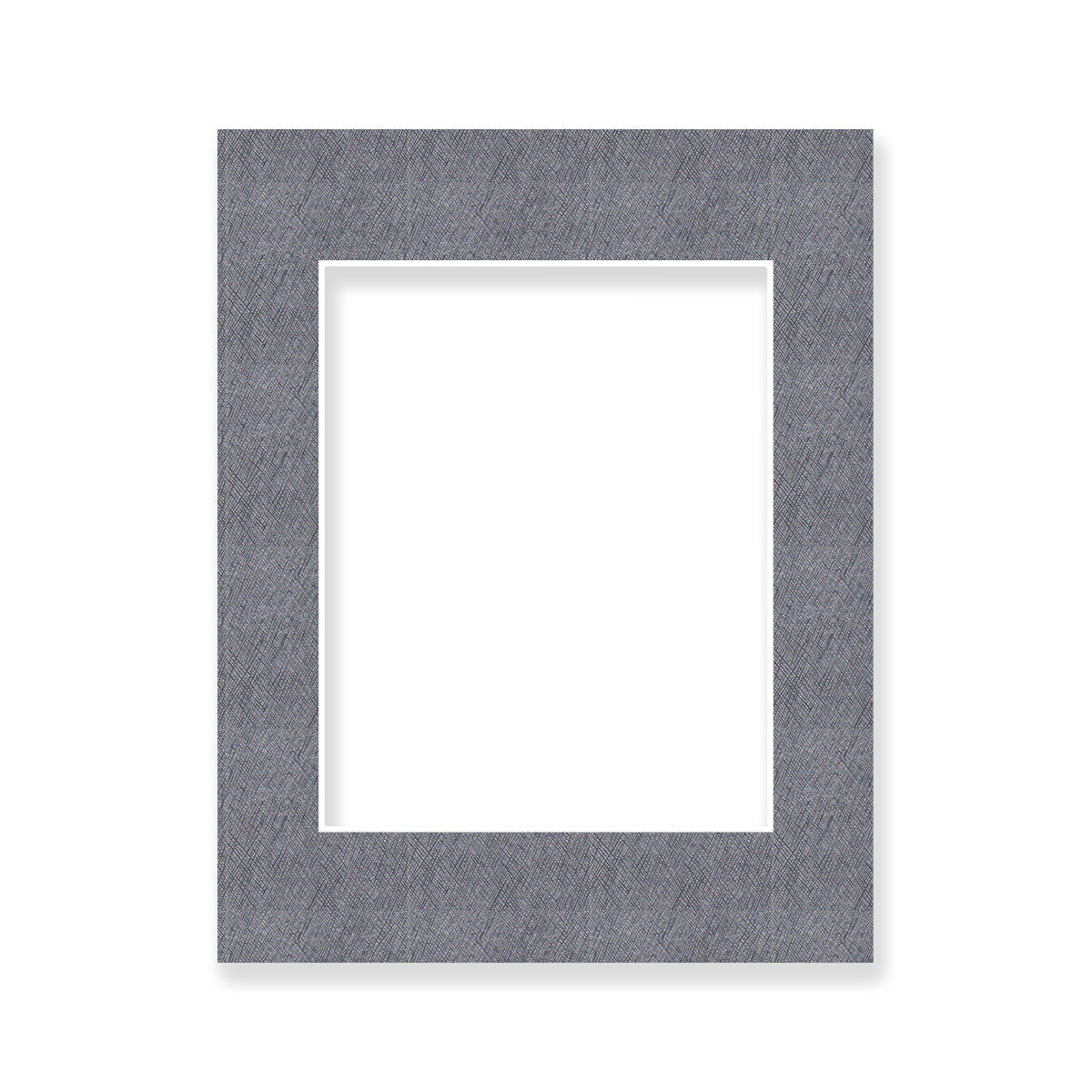 02 - 11x14 Pre-cut Matboard with Whitecore 4-PLY 8x10 Silver #137