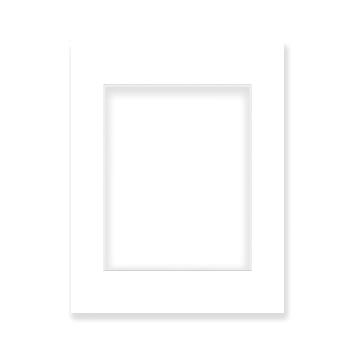 02 - 11x14 Pre-cut Matboard with Whitecore White #501