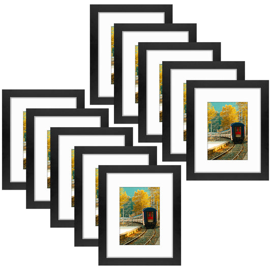 8x10 MDF Frame 0.71 Inch for 5x7 Picture - Pack of 10