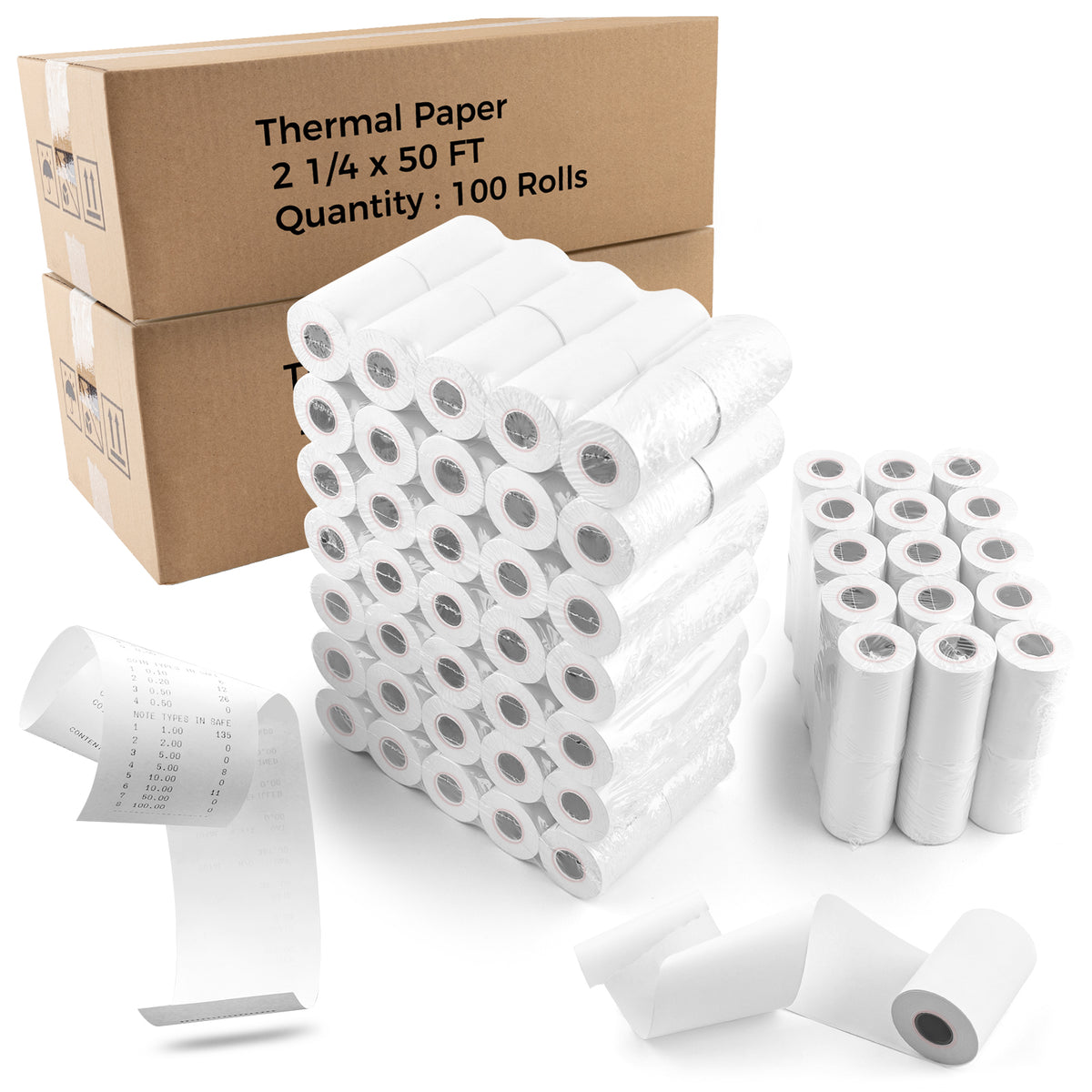 2 1/4 in. x 50 ft Thermal Paper POS Rolls(200 Rolls) Thermal paper Golden State Art