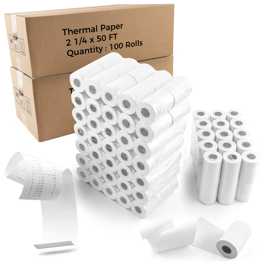 2 1/4 in. x 50 ft Thermal Paper POS Rolls(200 Rolls) Thermal paper Golden State Art