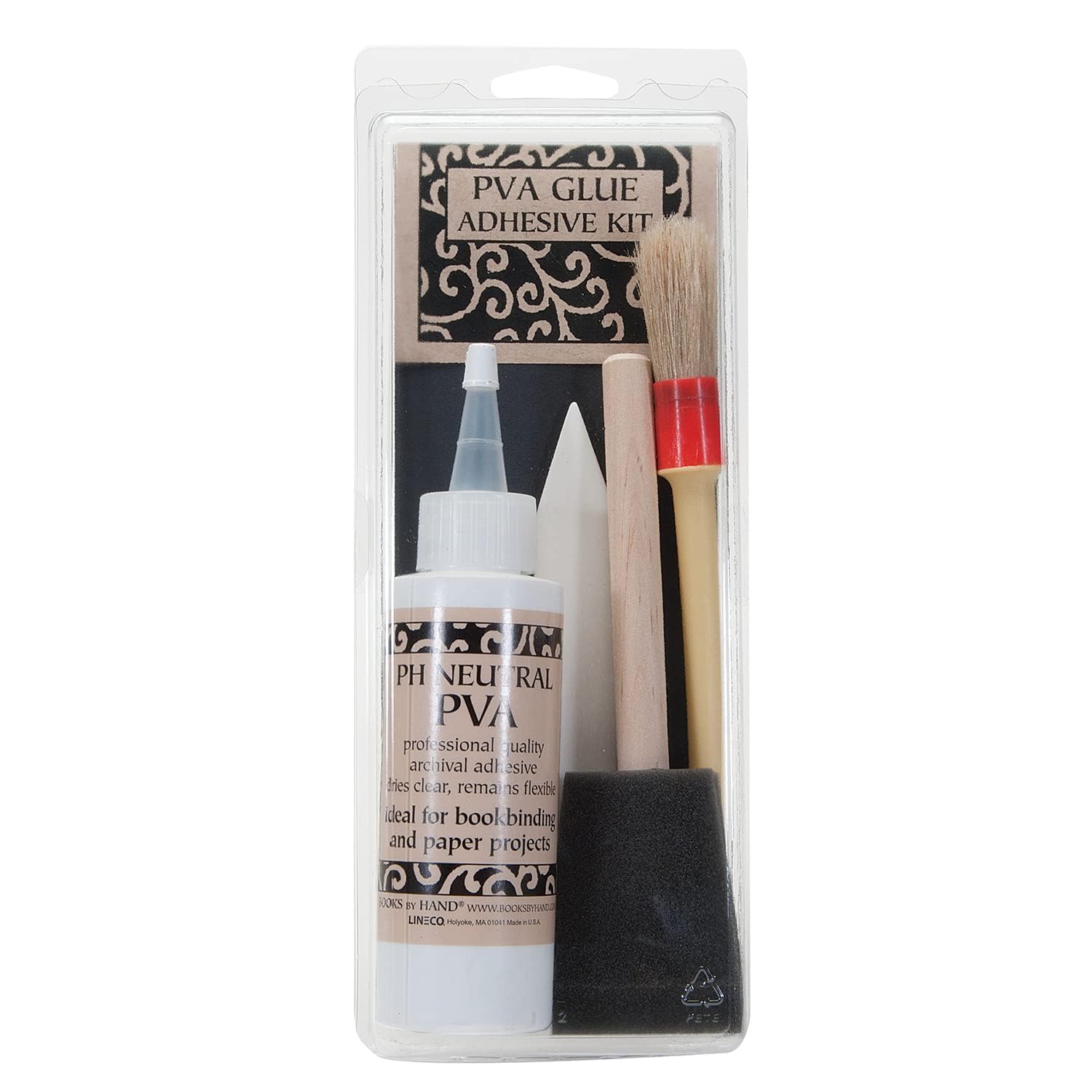 Books by Hand Archival PVA Glue Adhesive Kit for Bookbinding, Scrapbooking, Journaling, Craft Making, Projects. Includes PVA Glue, Glue & Foam Brush, Bone Folder, Container. Books by Hand