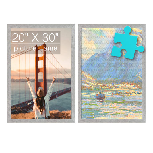 BOGO 20x30 Grey Frames For 20x30 Picture and Acrylic Glass ,Set of 2 Picture Frame Golden State Art