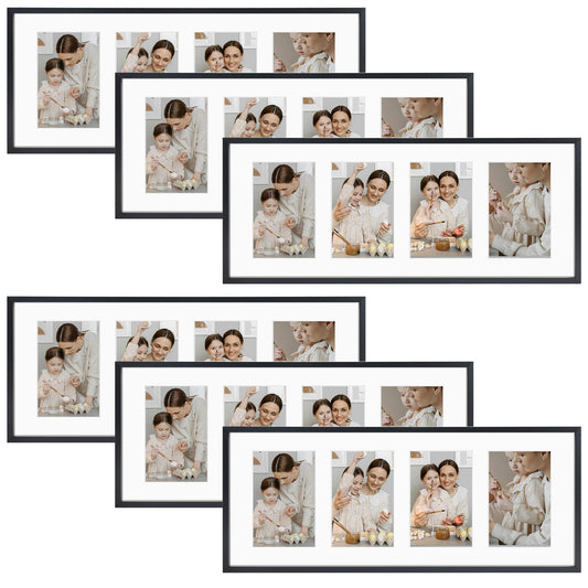 Collage Picture Frames, Aluminum Frames 1.02 Inch, Black